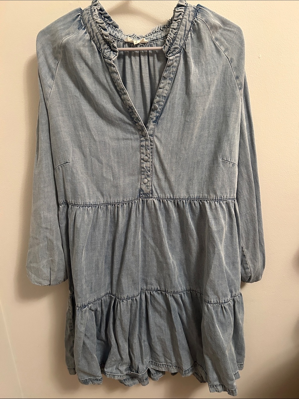 Light Wash Denim Tunic Dress